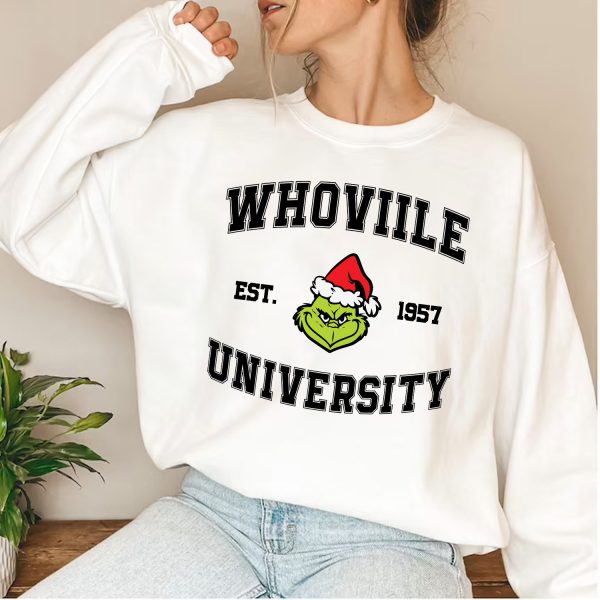 Grinch Whoville University Merry Grinchmas Sweatshirt