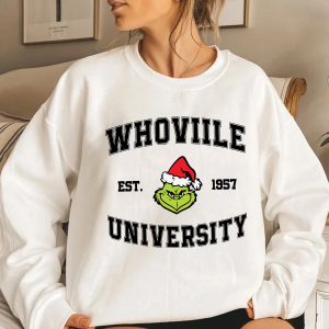 Grinch Whoville University Merry Grinchmas Sweatshirt 3