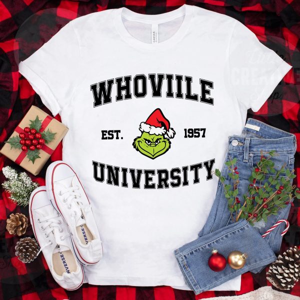 Grinch Whoville University Merry Grinchmas Sweatshirt