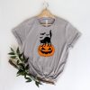 Halloween Cat Shirt Costumes Black T-Shirt