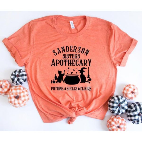 Halloween Cat Shirt Sanderson Sisters Apothecary Oversized Tshirt Comfort Colors Women