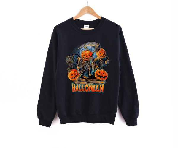 Halloween Hello Pumpkin Sweatshirt Plus Size