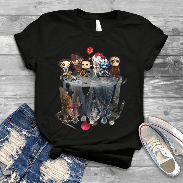 Halloween Horror Movie Characters Shadow Funny T-Shirt