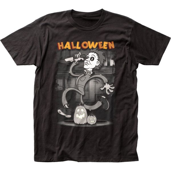 Halloween Rubberhose Mens T Shirt Black_5408
