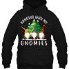 Hanging With My Gnomies Funny Gnome Friend Christmas Tree Hoodie Tee