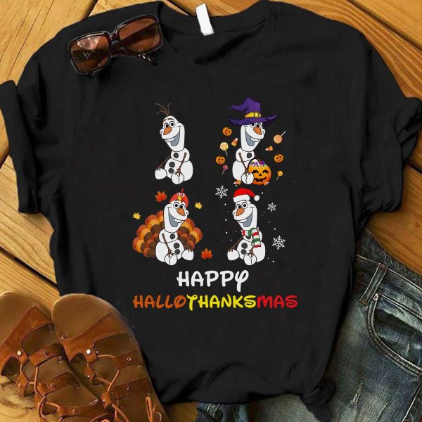 Happy Hallothanksmas Olaf Disney Frozen Thanksgiving Shirt