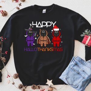 Happy Hallothanksmas Squid Game Sweatshirt