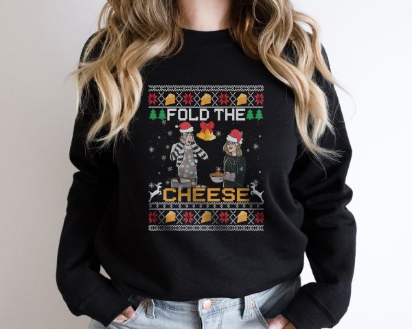 Happy Holidays With Fold The Cheese Moira Rose And David Sweatshirt