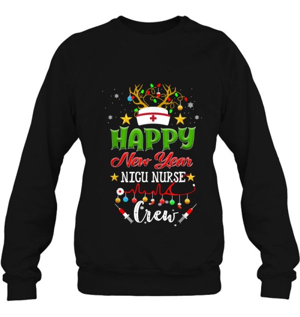 Happy New Year Nicu Nurse Crew Christmas Lovely Gifts Shirt