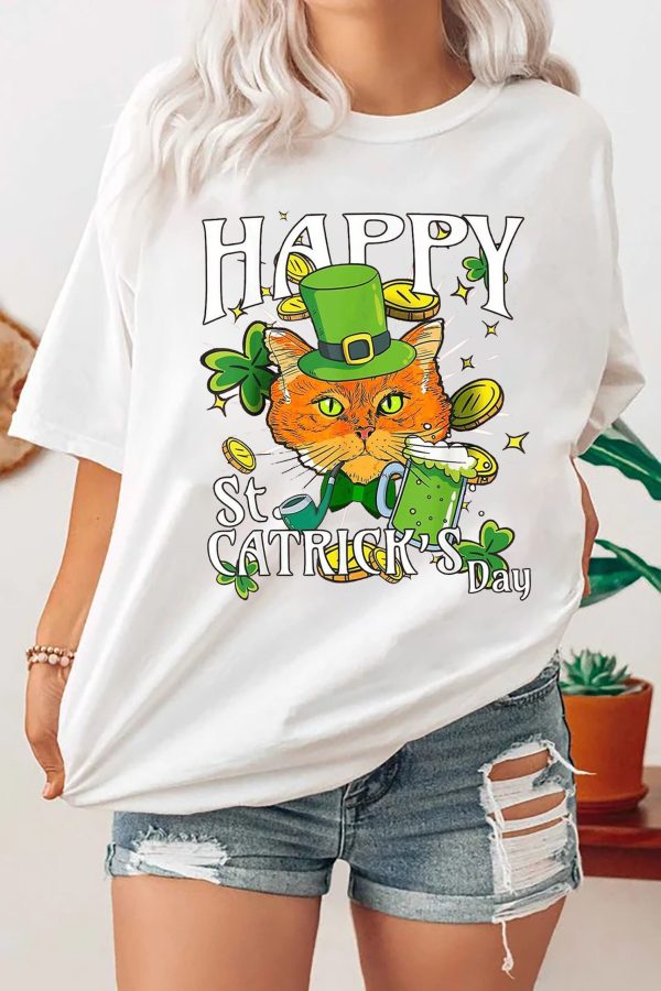 Happy St Catricks Day Lucky Cat Sweatshir