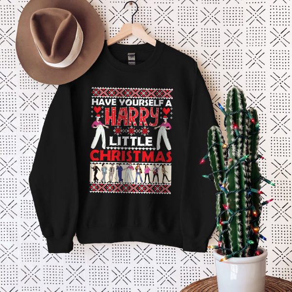 Harry Little Musician Christmas Fine Line Album Fans Sweatshirt