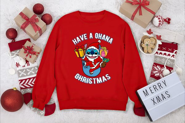 Have A Ohana Santa Stitch Christmas Sweatshirt