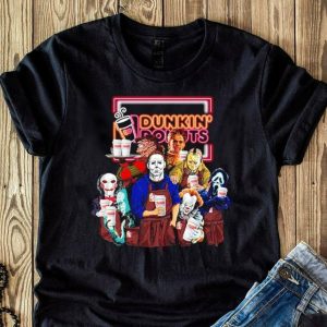 Horror Characters Dunkin’ Donuts Halloween Vintage T-Shirt