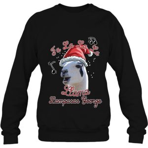 Humorous Christmas Carol Singing Llama Lampasas George Shirts