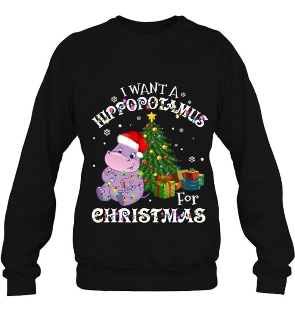 I Want A Hippopotamus For Christmas Cute Gifts Xmas Sweatshirt