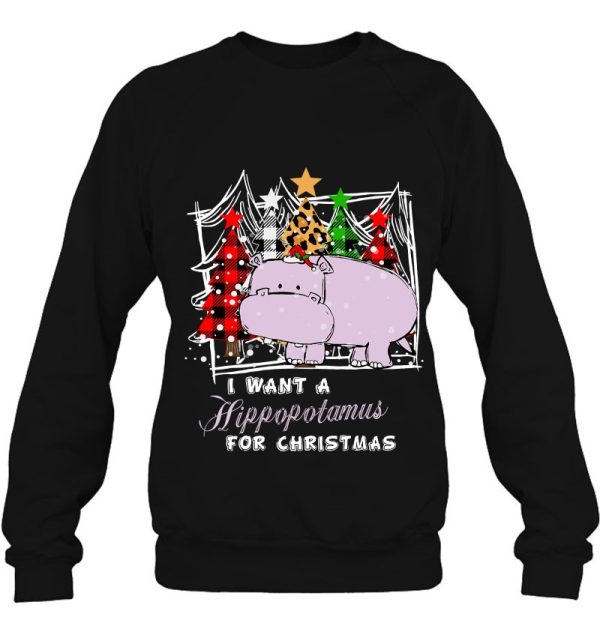 I Want A Hippopotamus For Christmas Funny Sweatshirt