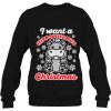 I Want A Hippopotamus For Christmas Sweatshirt Cute Saying Dark Pullover