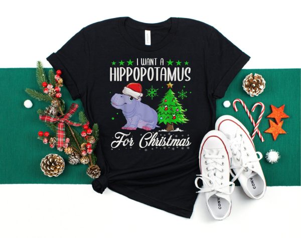 I Want A Hippopotamus For Christmas Unisex T Shirt