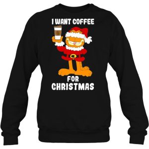 I Want Coffee For Christmas Garfield Santa Sweater Sweatshirt