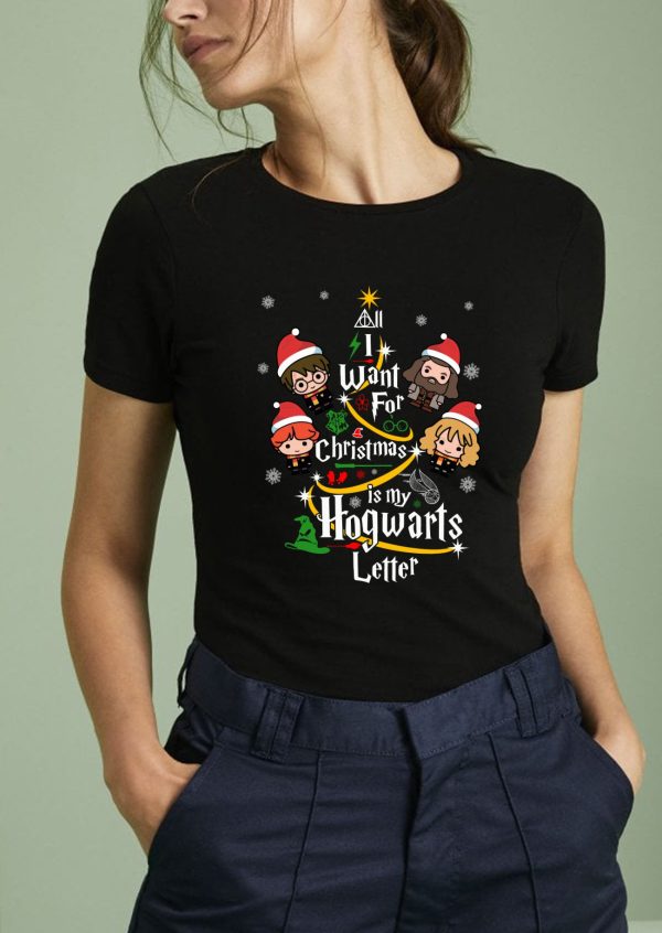 I Want For Christmas Is My Hogwarts Letter Harry Porter And Friends Tree Shirt