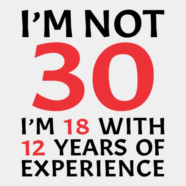 I am not 30 – T-shirt