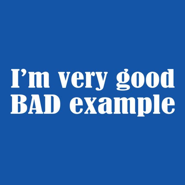 I am very good bad example – T-shirt