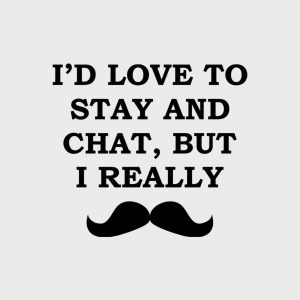 I&rsquo;d like to stay and chat, but I really – T-shirt