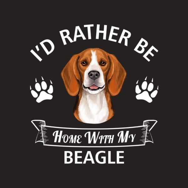 I’d rather stay home with my Beagle – T-shirt