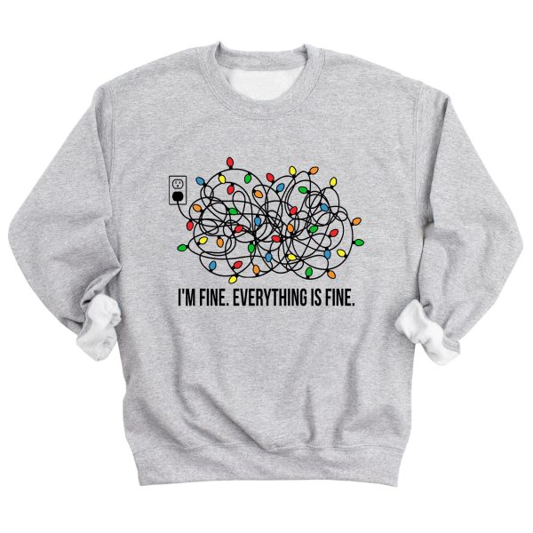 I’m Fine Everything Is Christmas Lights Sweatshirt