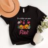 In October We Wear Pink Flamingo Pumpkin Halloween Shirt
