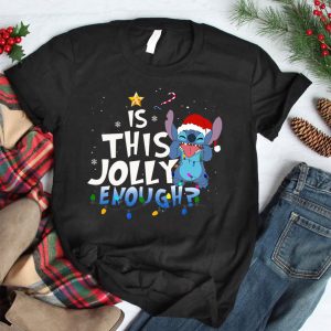 Is This Jolly Enough Stitch Christmas Unisex Shirt
