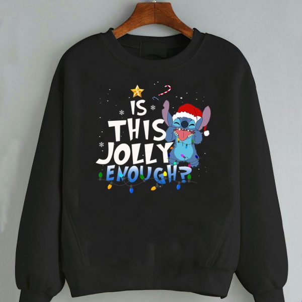 Is This Jolly Enough Stitch Christmas Unisex Shirt