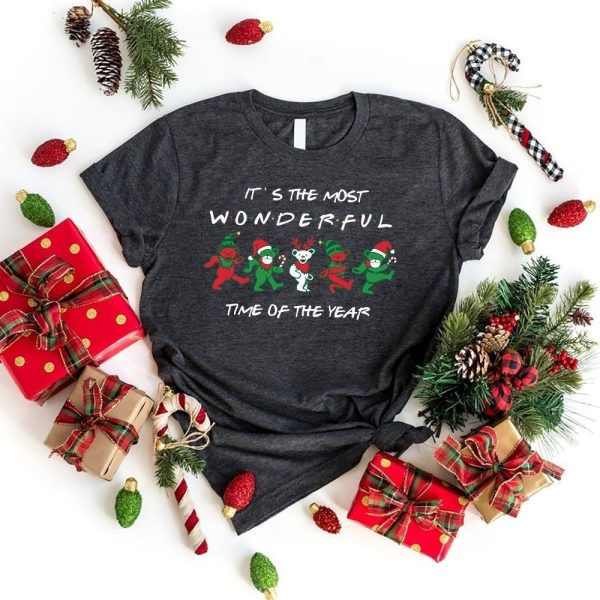 It’s The Most Wonderful Time Of Year Grateful Dead Bear Dancing Christmas Shirt