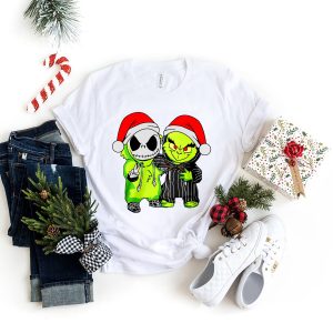 Jack Skellington And Grinch Christmas Shirt