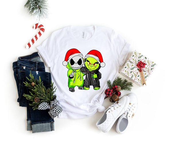 Jack Skellington And Grinch Christmas Shirt