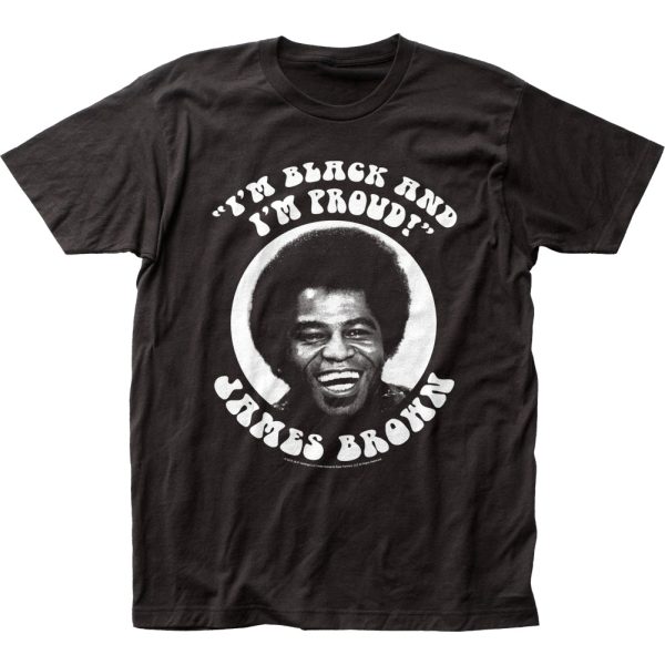 James Brown Black and Proud Mens T Shirt Black SALE