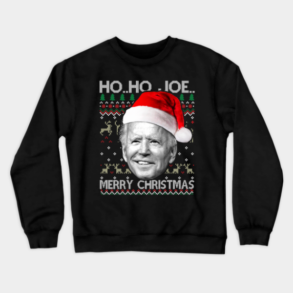 Joe Biden Ugly Christmas Santa Hat Funny Sweatshirt