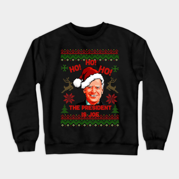 Joe Biden Ugly Christmas Santa Hat Sweater Sweatshirt