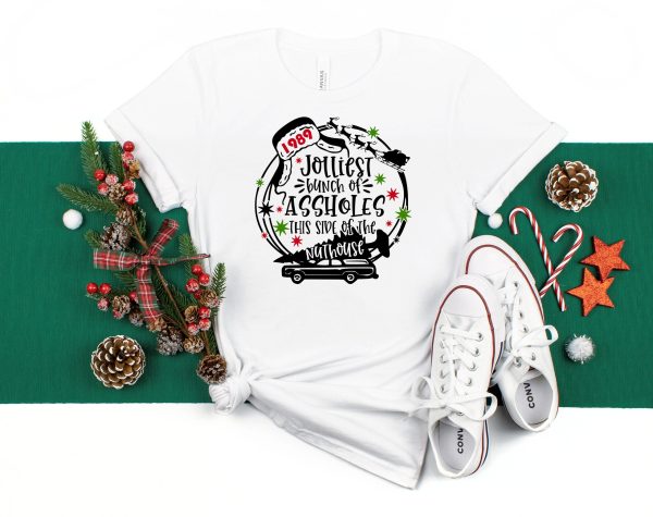 Jolliest Bunch Of Assholes This Side The Nuthouse Funny Christmas Shirt