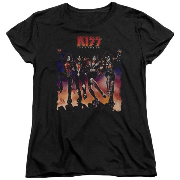 KISS Destroyer Cover Womens T Shirt Black