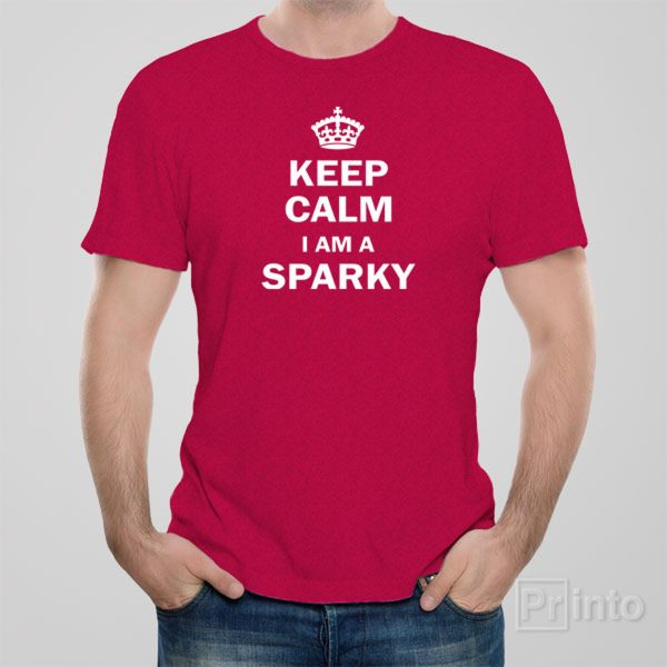 Keep calm. I am a sparky – T-shirt