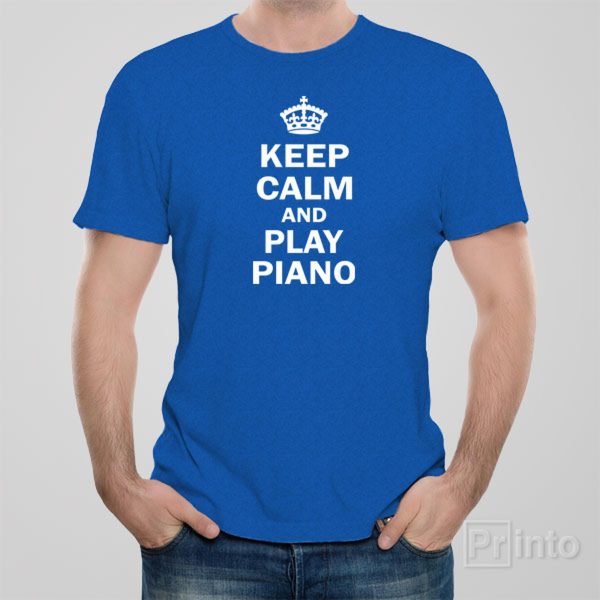 Keep calm and play piano – T-shirt