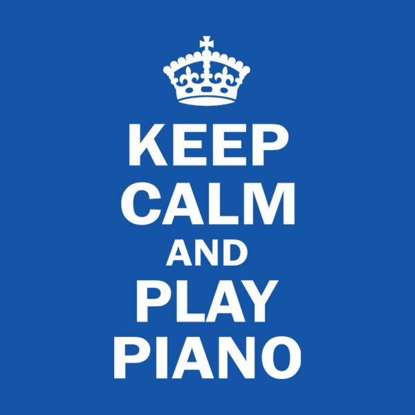 Keep calm and play piano – T-shirt