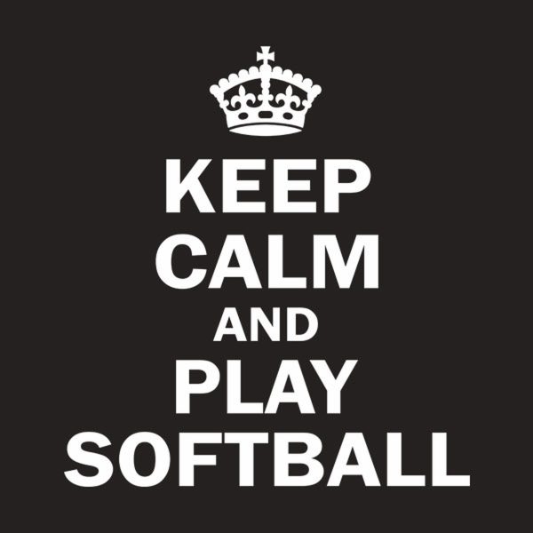 Keep calm and play softball – T-shirt