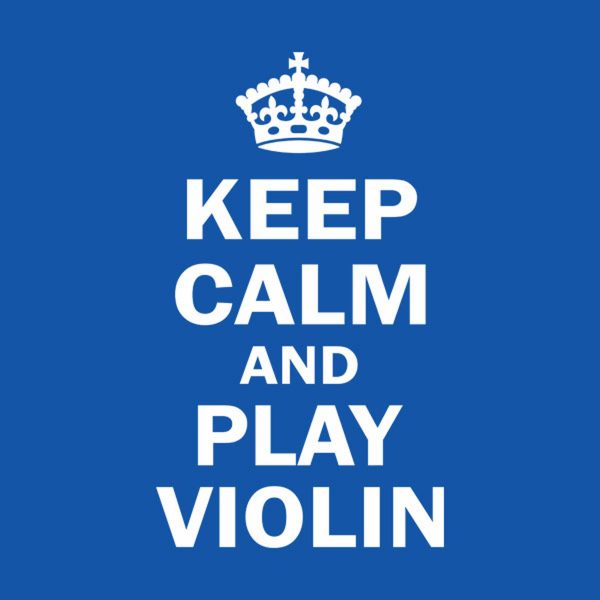 Keep calm and play violin – T-shirt