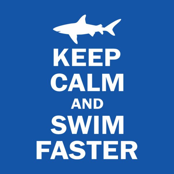 Keep calm and swim faster – T-shirt