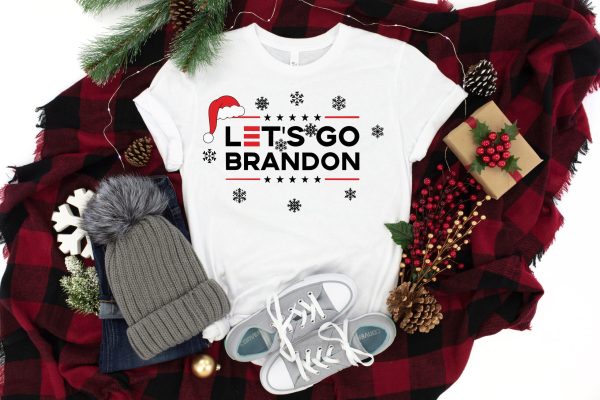 Lets Go Brandon Christmas Tee Republican Joe Biden Chant