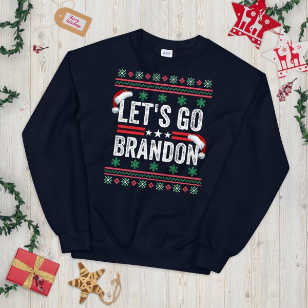 Lets Go Brandon FJB Joe Biden Chant Christmas Sweatshirt