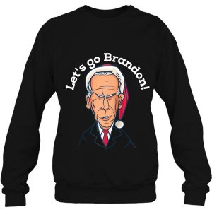 Let’s Go Brandon Funny Christmas Joe Biden Chant Raglan Baseball Sweatshirt