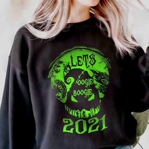 Let’s Oogie Boogie 2021 Halloween Disneyland Shirts Disney Family Jack And Sally Shirt Ears